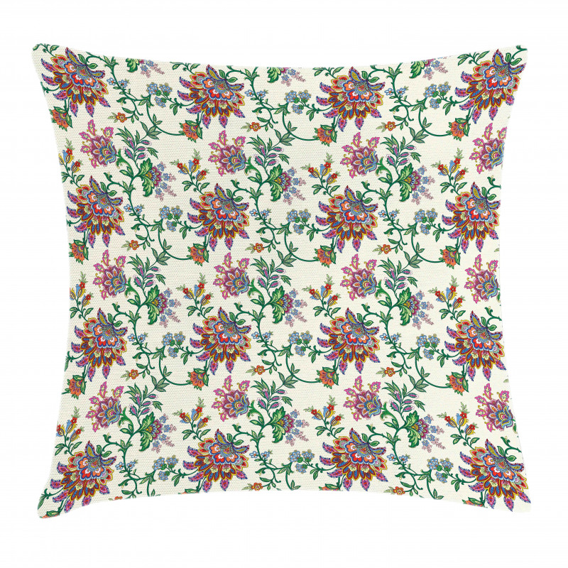 Colorful Flowers Pillow Cover