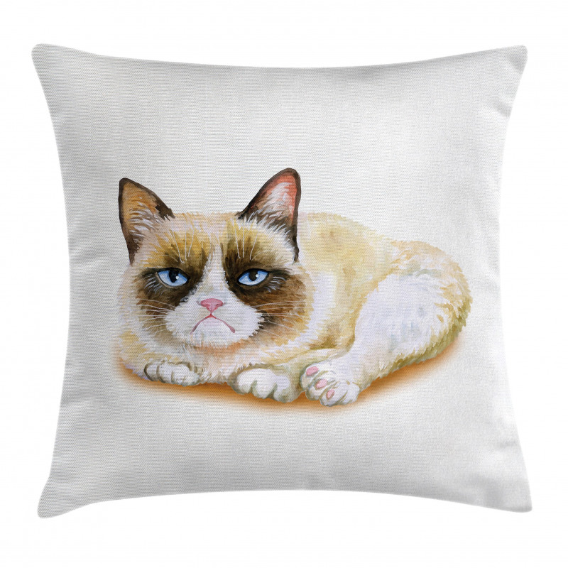 Grumpy Angry Cat Love Pillow Cover