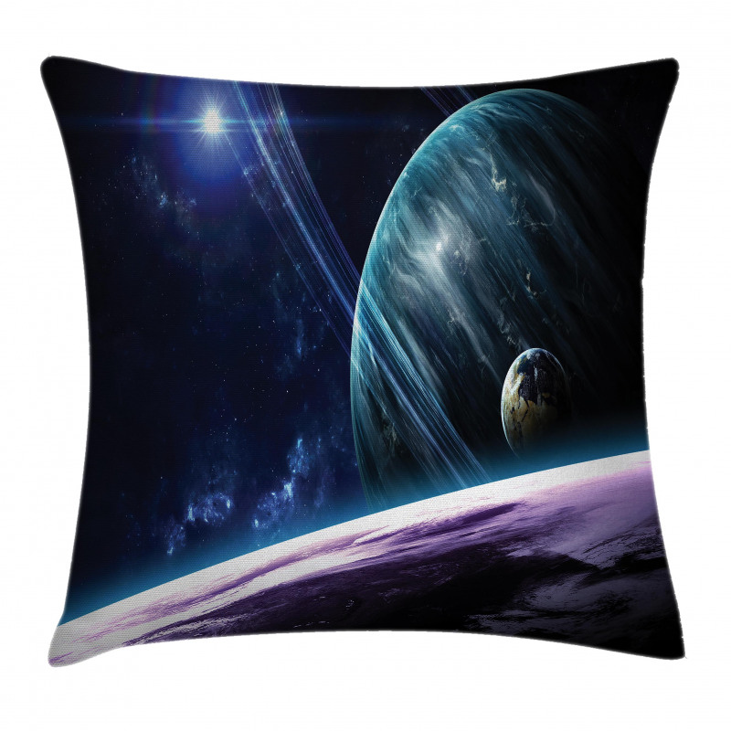 Universe with Planets Pillow Cover