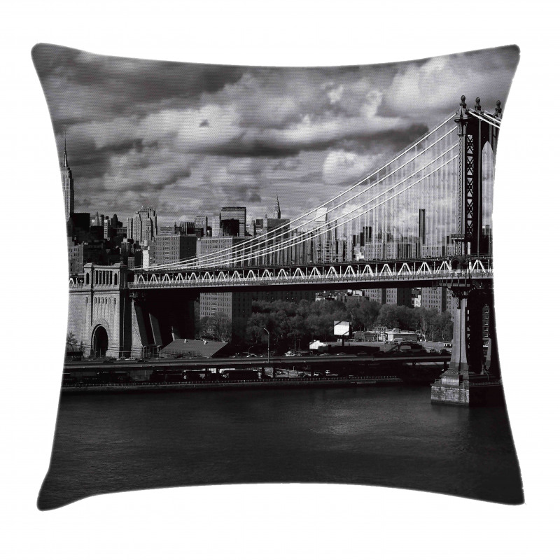 NYC in Black and White Pillow Cover