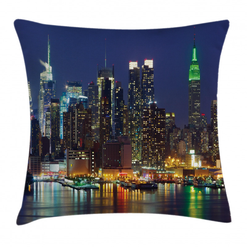 NYC Midtown Skyline Pillow Cover