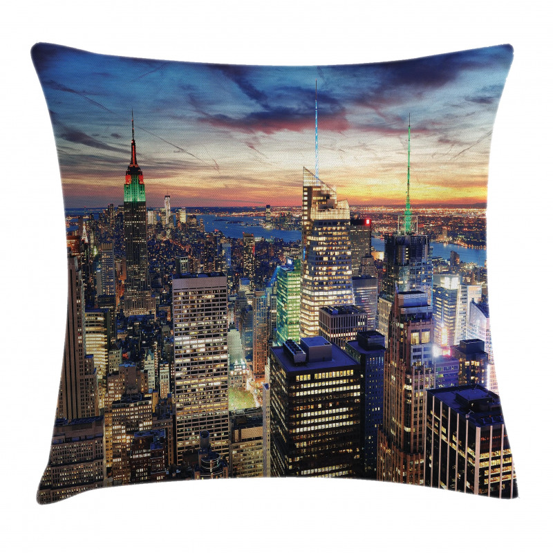 Urban Skyline of NYC Pillow Cover