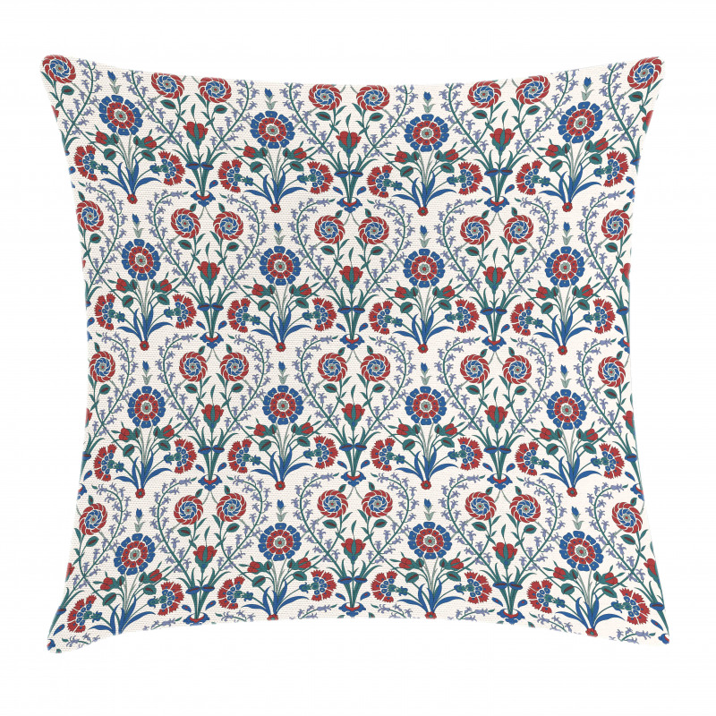 Old Floral Leaf Ornament Pillow Cover