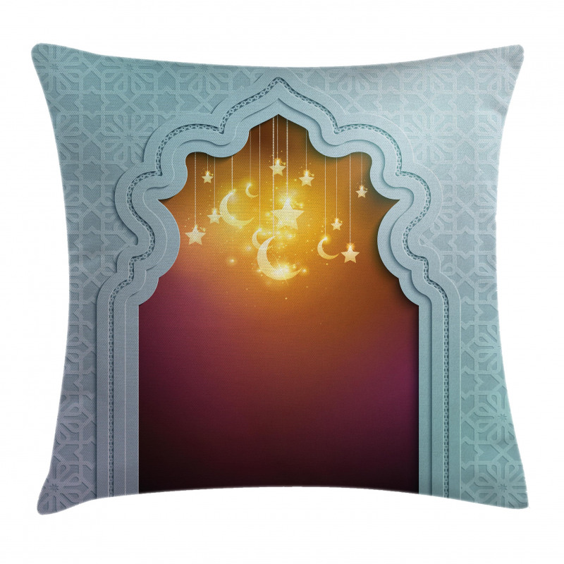 Arabic Signs and Stars Pillow Cover