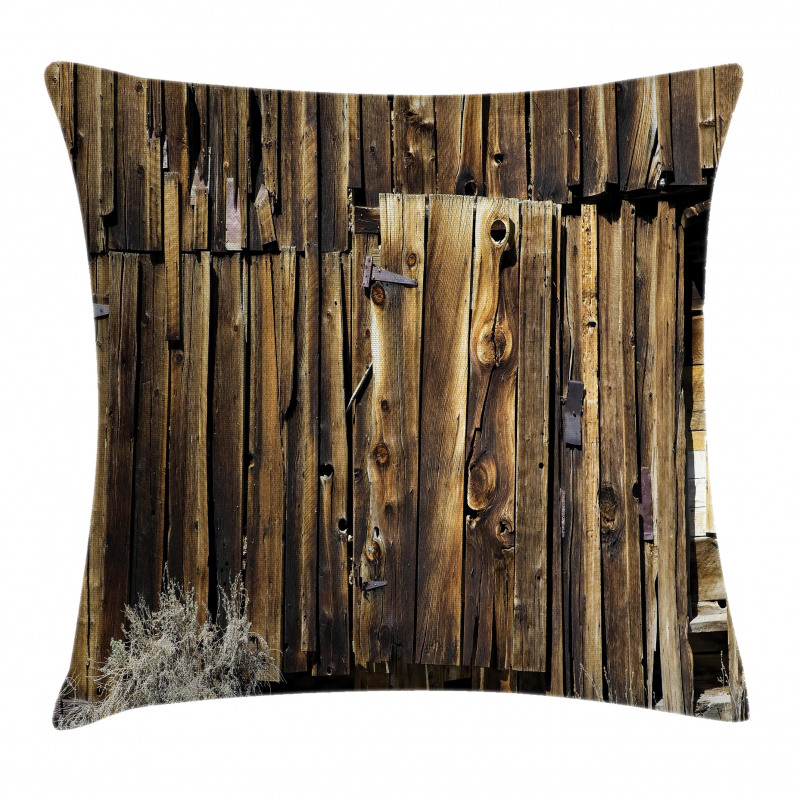 Oak Barn Timber Door Pillow Cover