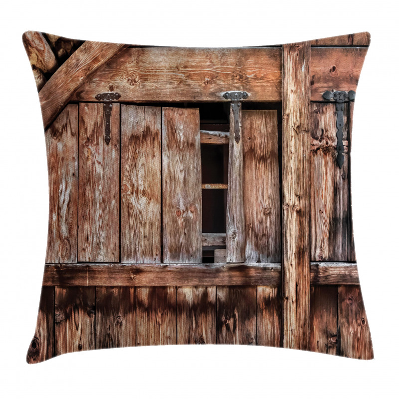 Oak Abandoned Barn Door Pillow Cover