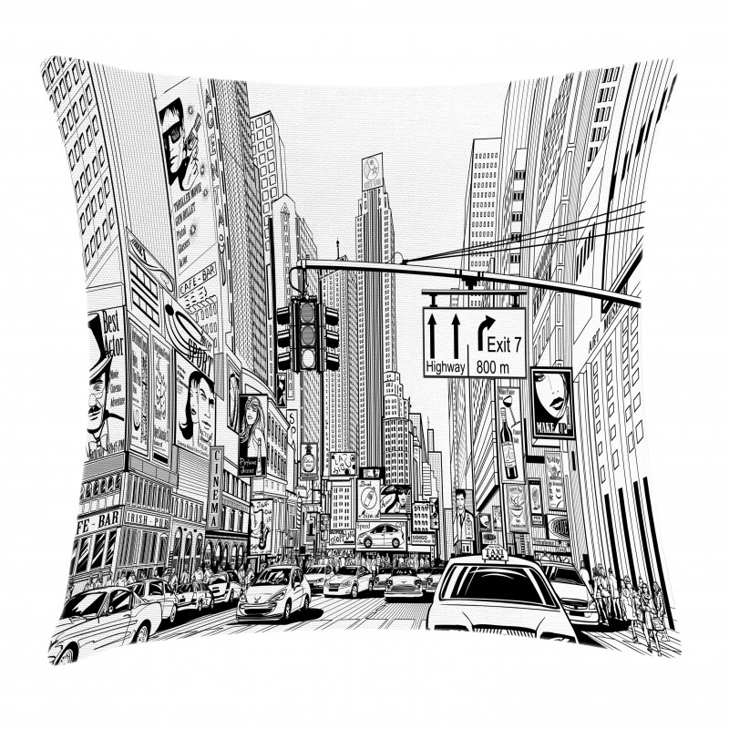 Downtown Manhattan Pillow Cover