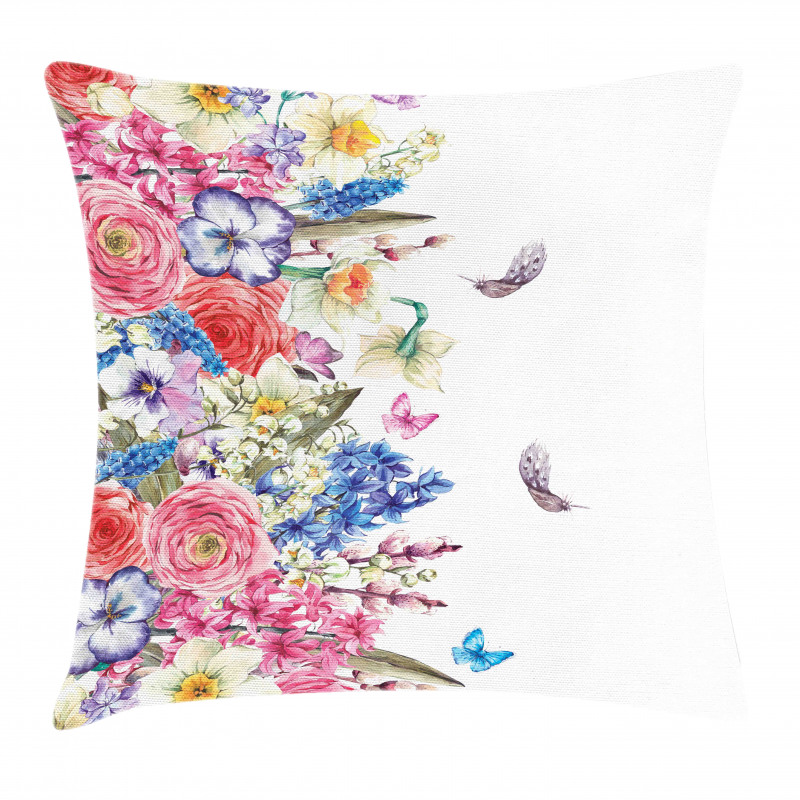 Vivid Floral Nature Pillow Cover