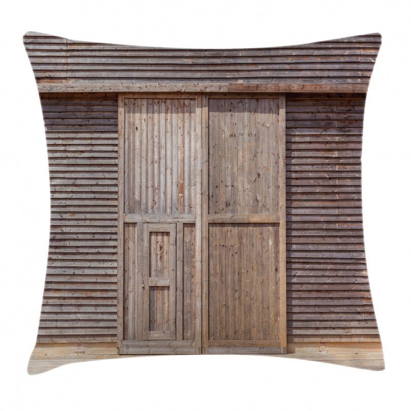 Old Wooden Timber Pillow Cover