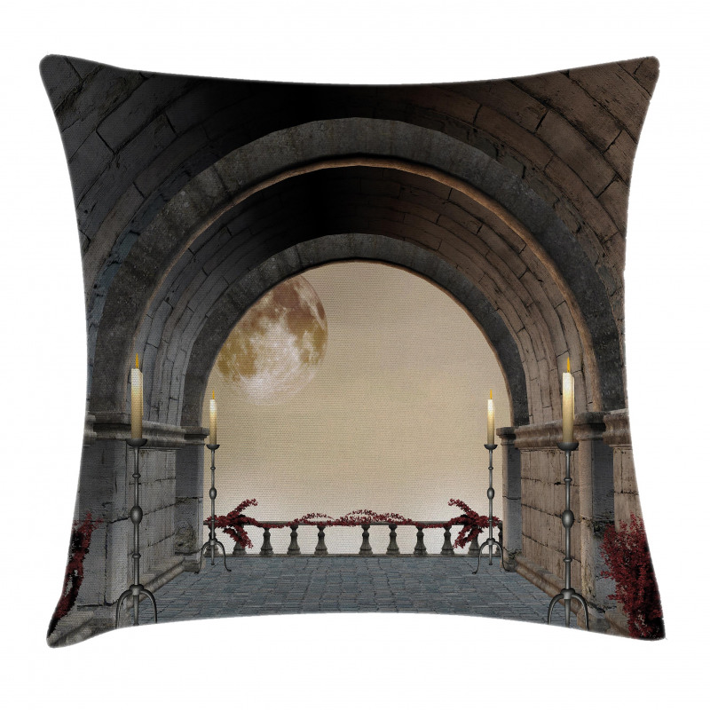 Middle Age Balcony Pillow Cover