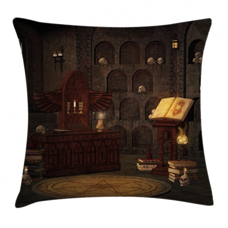 Magicians with Skulls Pillow Cover