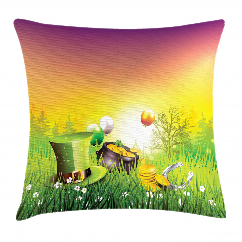 Balloons Hat Gold Pillow Cover