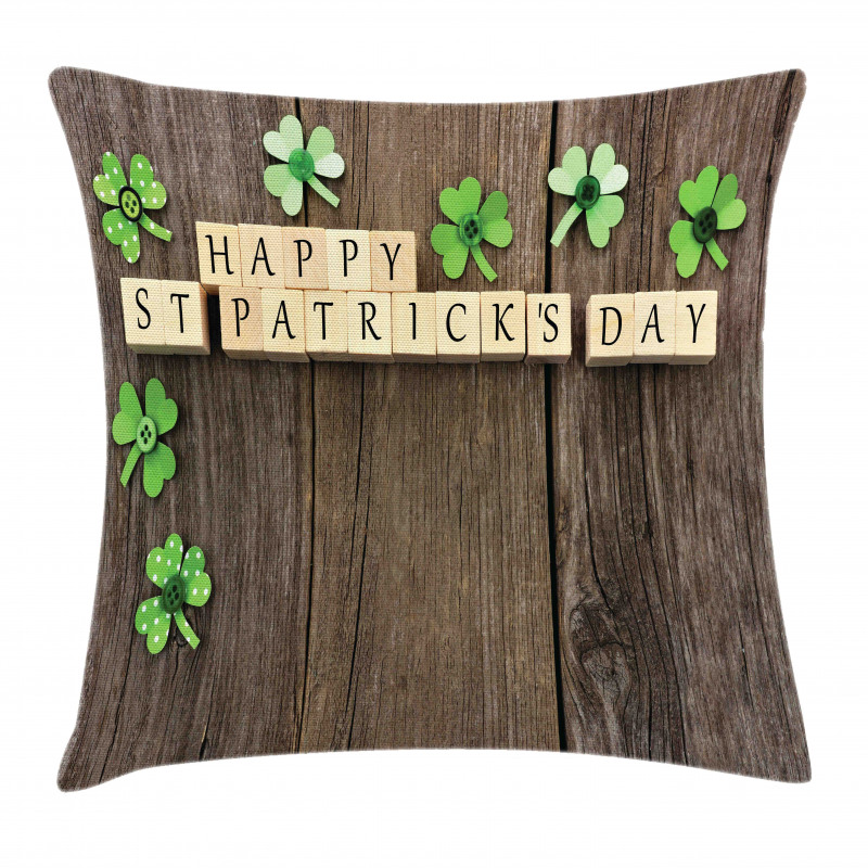 Paper Shamrocks Pillow Cover