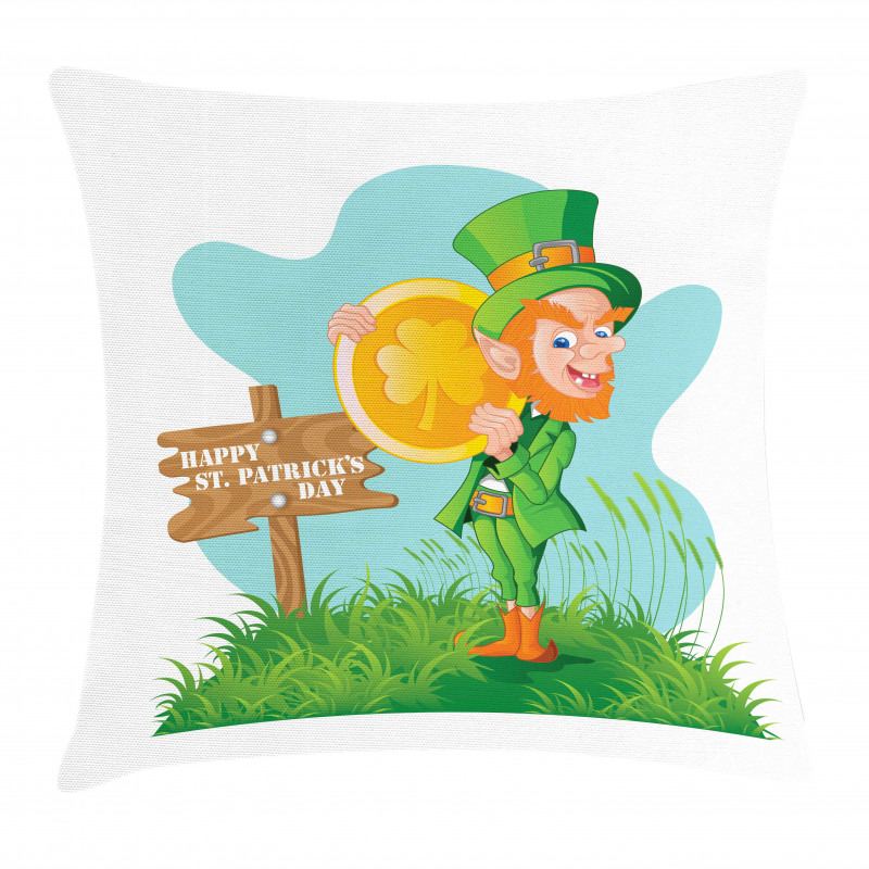 Shamrock Coin Pillow Cover