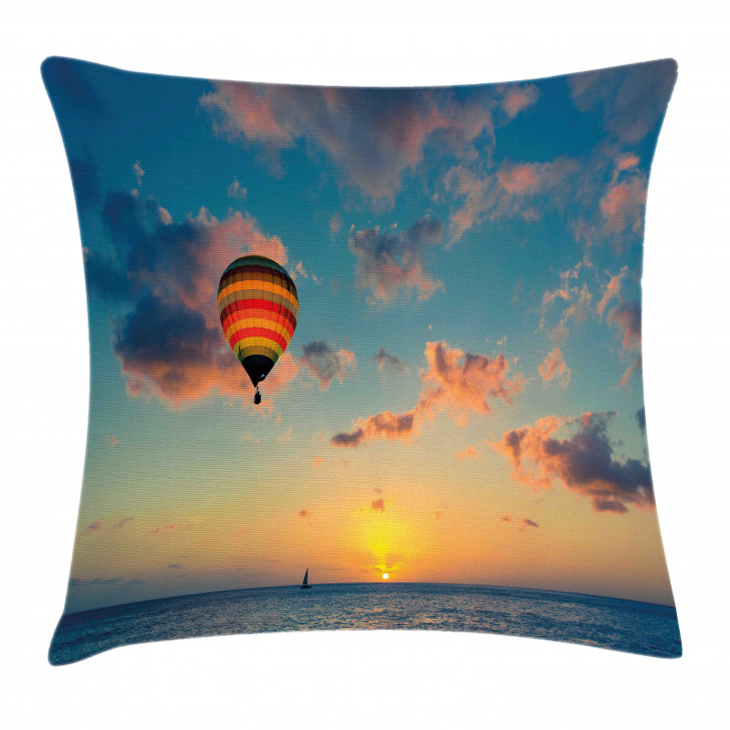 Skyline Horizon at Sea Pillow Cover