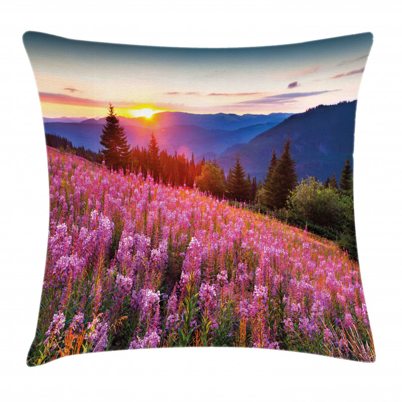 Spring Mountains Floral Pillow Cover
