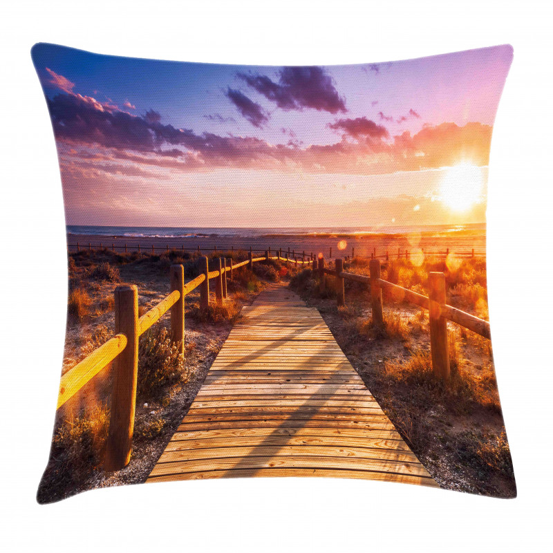 Sunset in Nature Park Pillow Cover