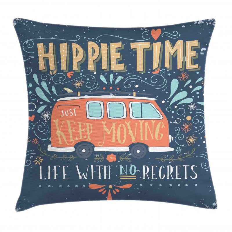 Hippie Words Pillow Cover