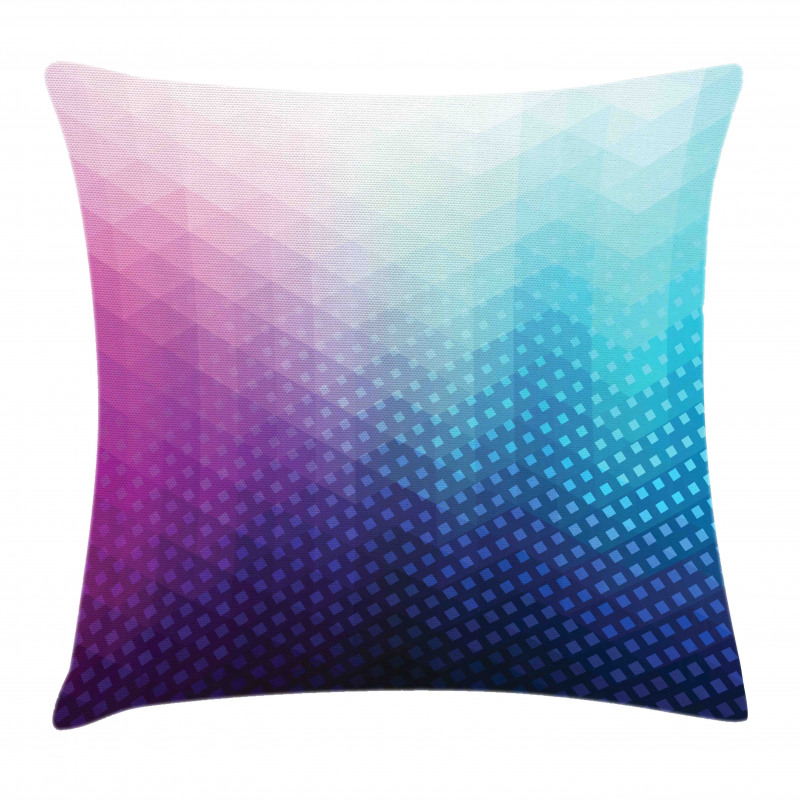 Geometric Fractal Triangle Pillow Cover