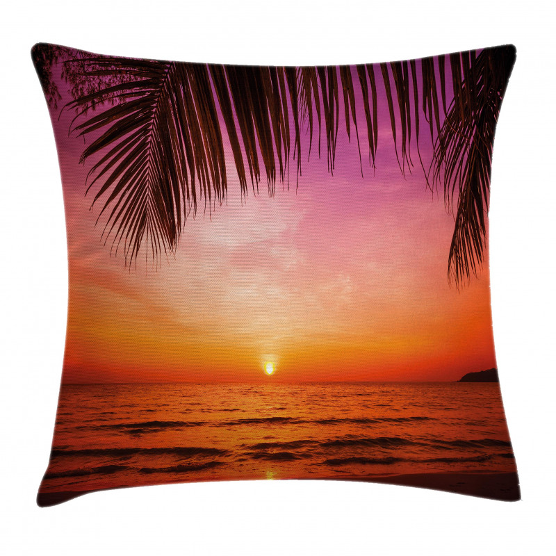 Coconut Palm Tree Leaf Pillow Cover