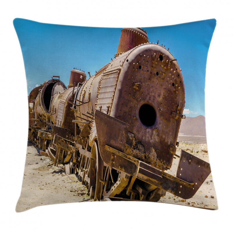 Steam Train Locomotive Pillow Cover