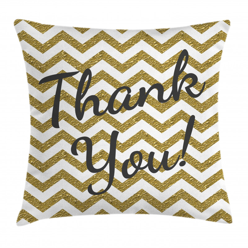 Thank You Words ZigZag Pillow Cover
