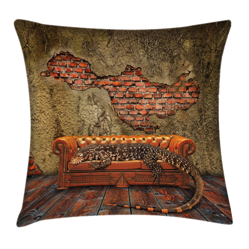 Grunge Brick Wall Pillow Cover