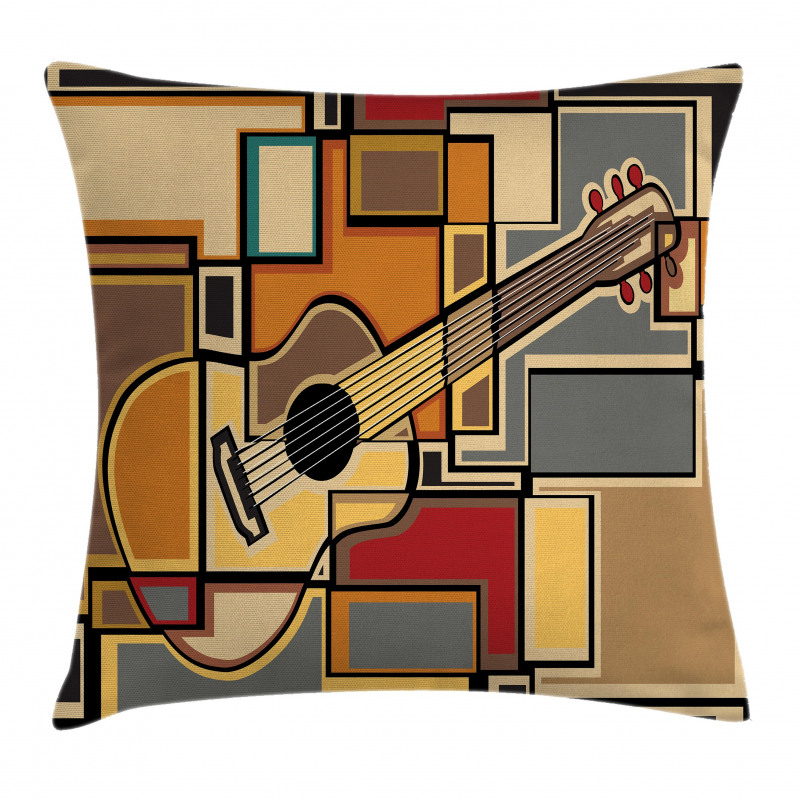 Geometric Guitar Funky Pillow Cover