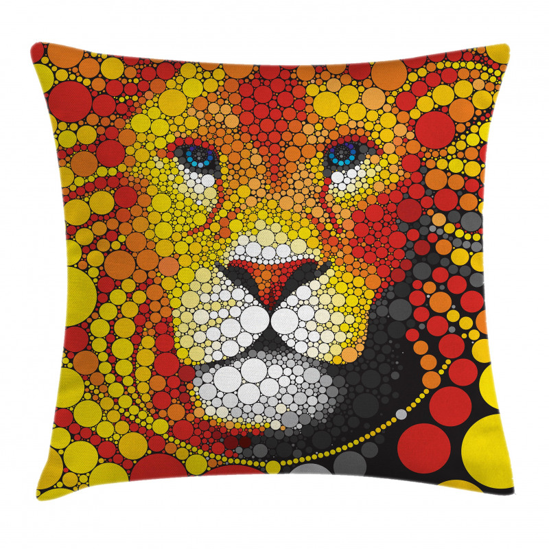 Abstract Lion in Wild Pillow Cover