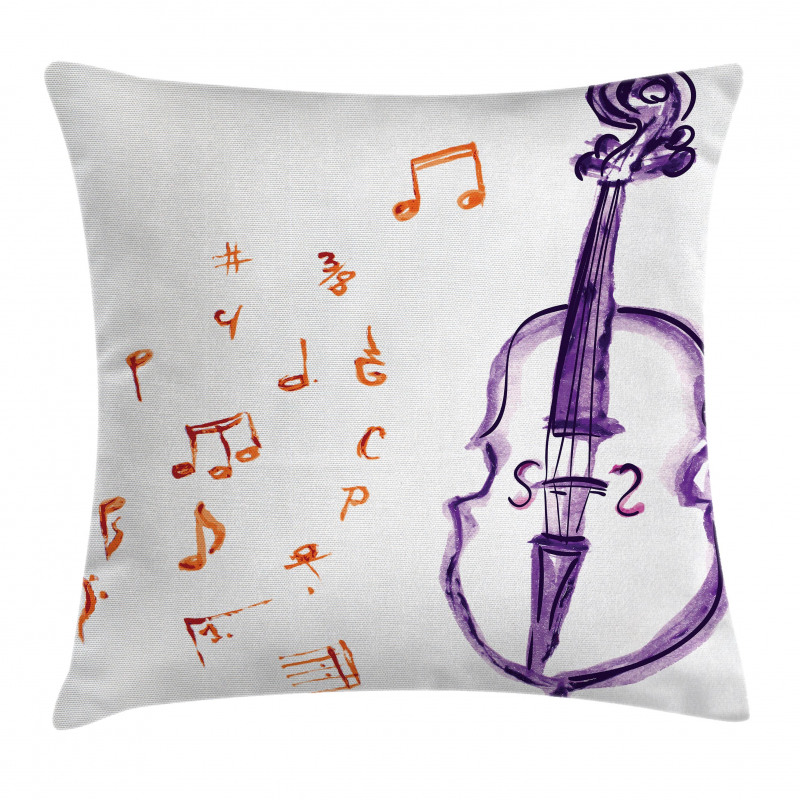 Musical Note Black Theme Pillow Cover