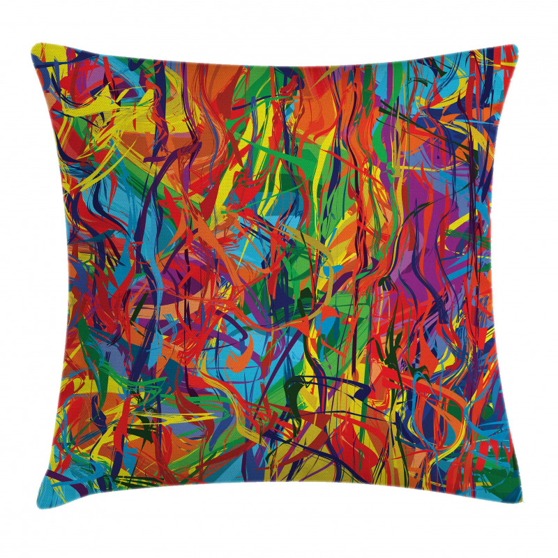 Rainbow Circled Pattern Pillow Cover