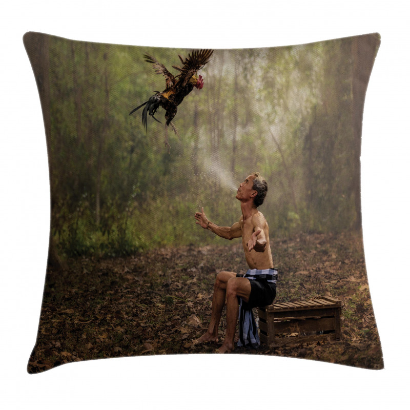 Forest Birds Eco Pillow Cover