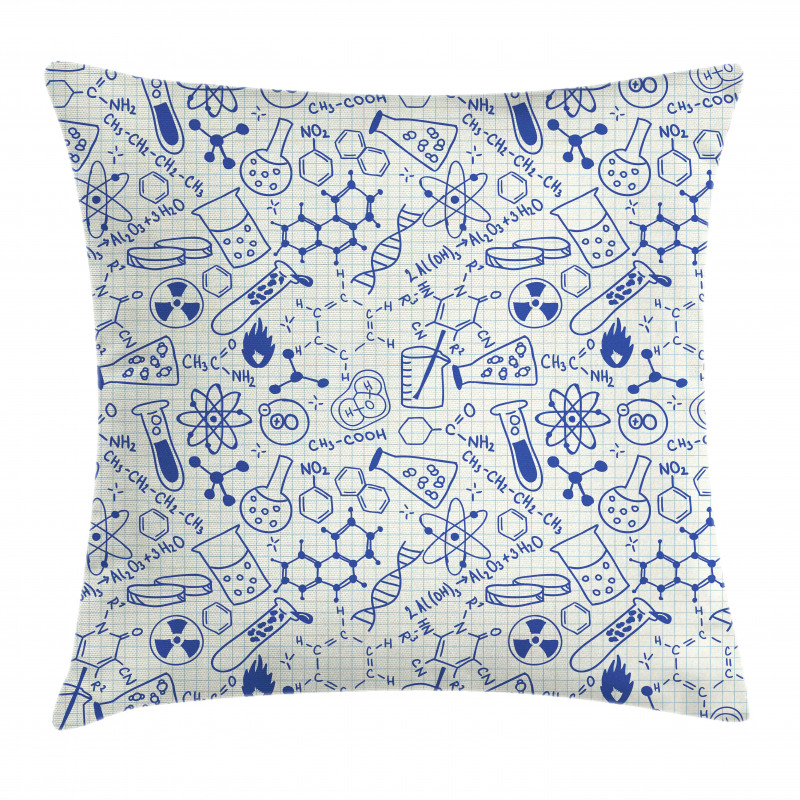 Geometry Chemistry Theme Pillow Cover