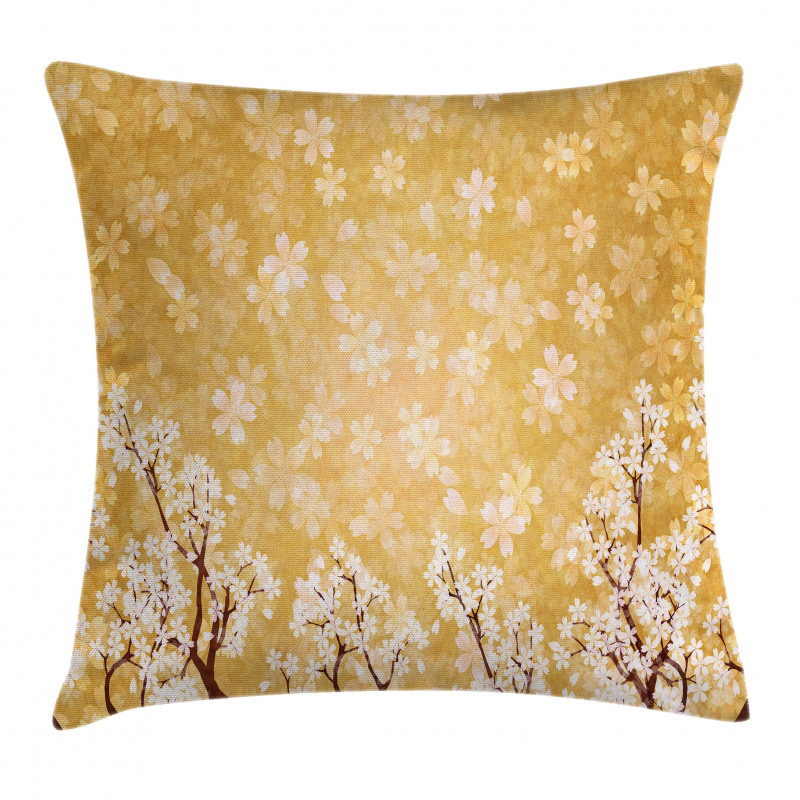 Trees Blossom in Spring Pillow Cover