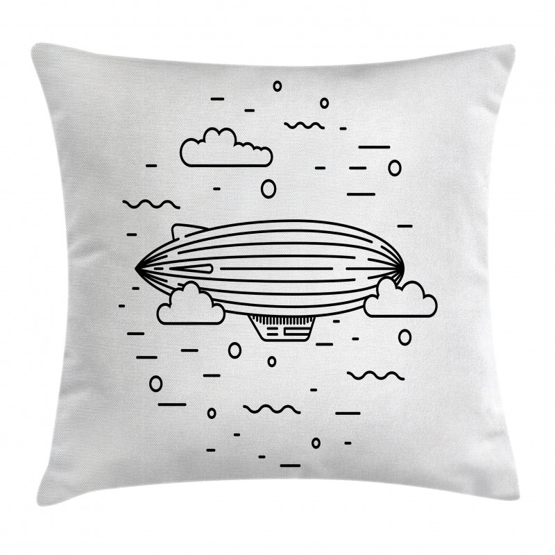 Clouds Balloons Sketch Pillow Cover