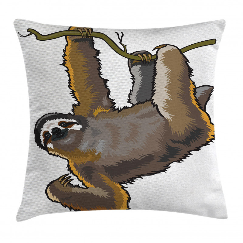 Lazy Sloth Bear Cartoon Pillow Cover