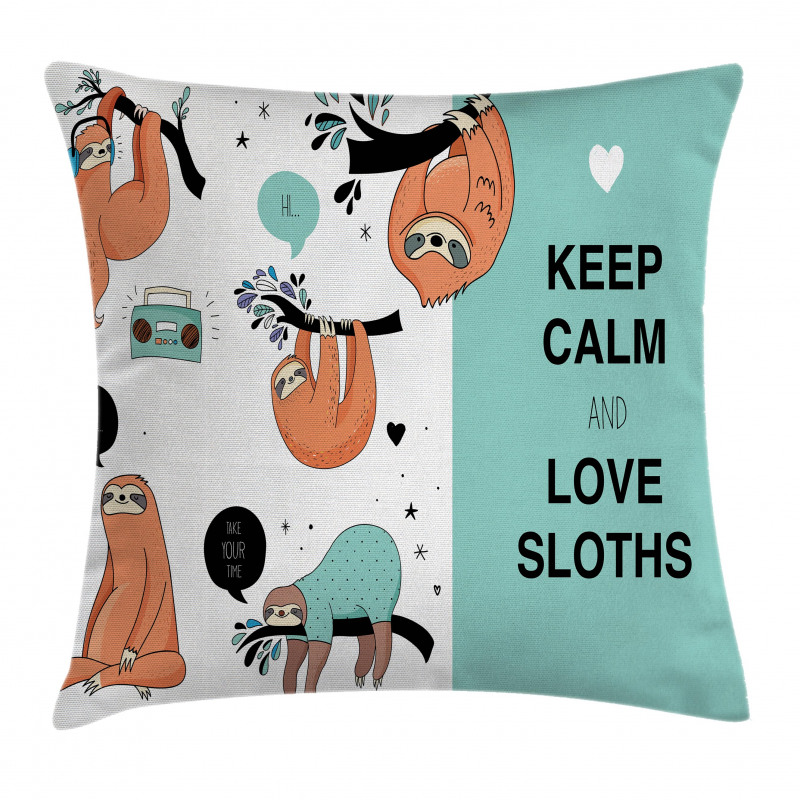 American Sloth Tribe Pillow Cover