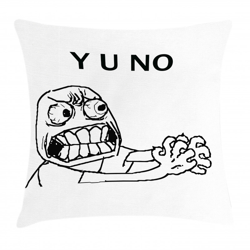 Hipster Mascot Meme Pillow Cover