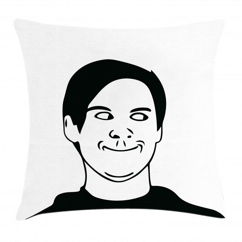 Oh Crap Troll Face Guy Pillow Cover