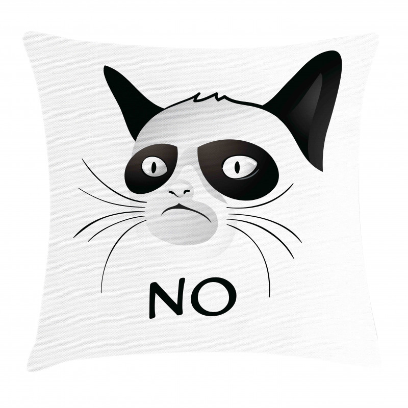 Grumpy Face Famous Cat Pillow Cover