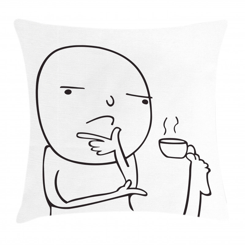 Thoughtful Meme Coffee Pillow Cover