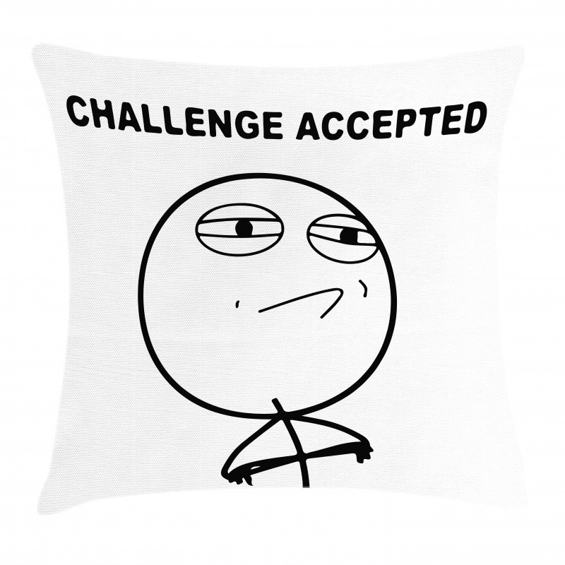 Challenge Accepted Meme Pillow Cover