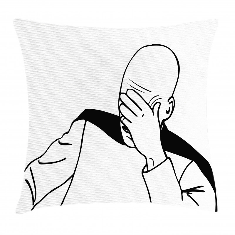 Captain Picard Face Palm Pillow Cover