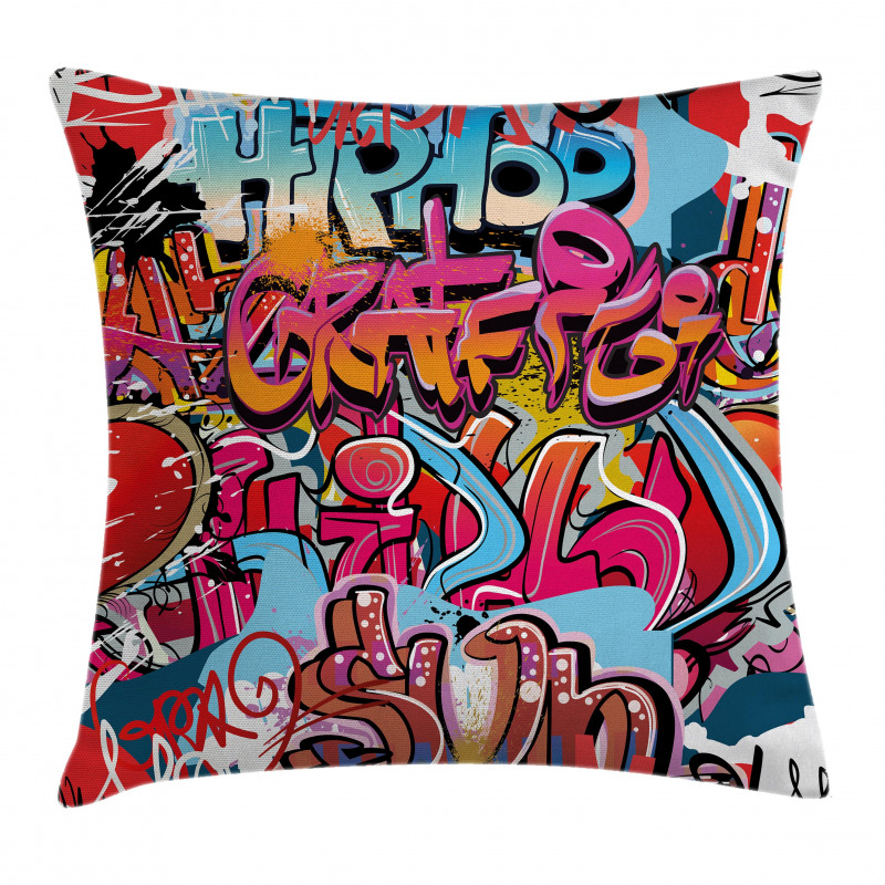Hip Hop Street Art Pillow Cover