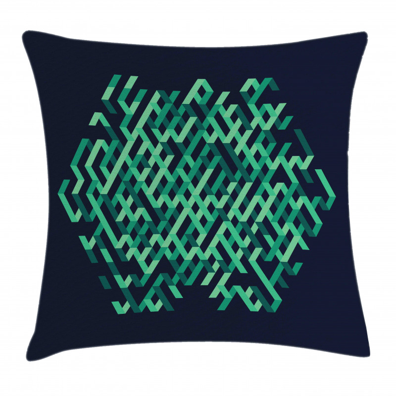 Ombre Maze Lines Pillow Cover