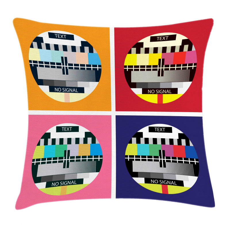 Television Channel Sign Pillow Cover