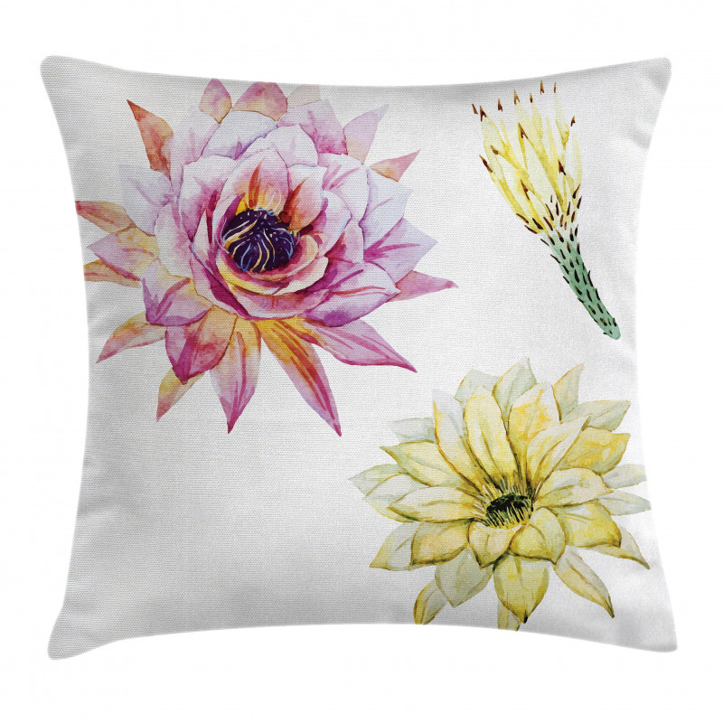 Watercolored Flowers Pillow Cover