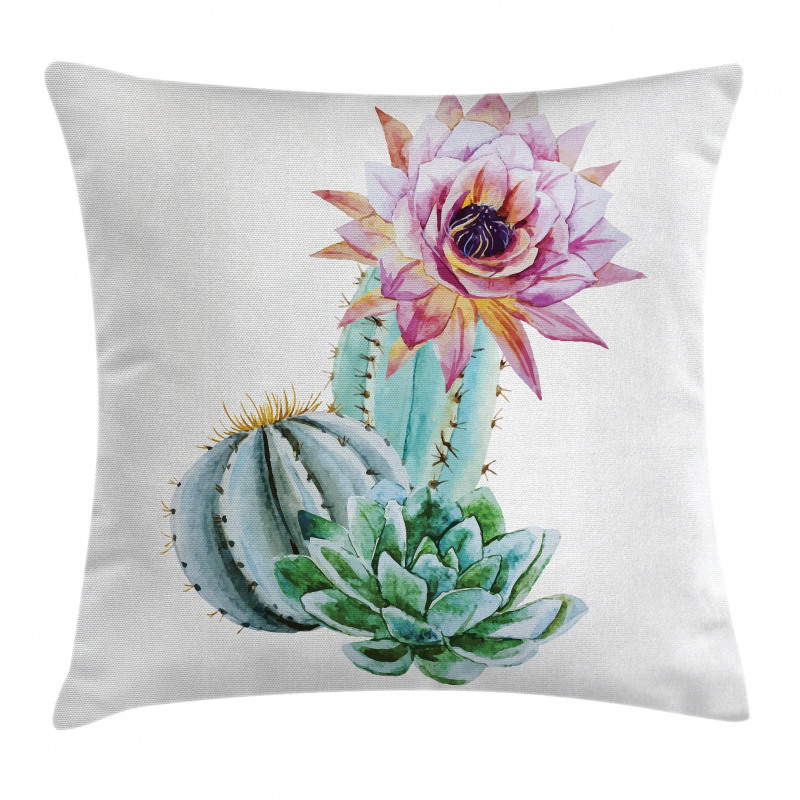 Cactus Flower and Spike Pillow Cover