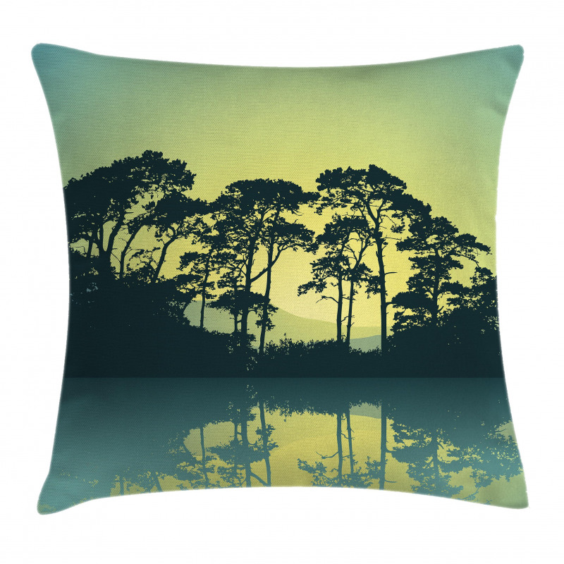 Forest Tree Landscape Pillow Cover