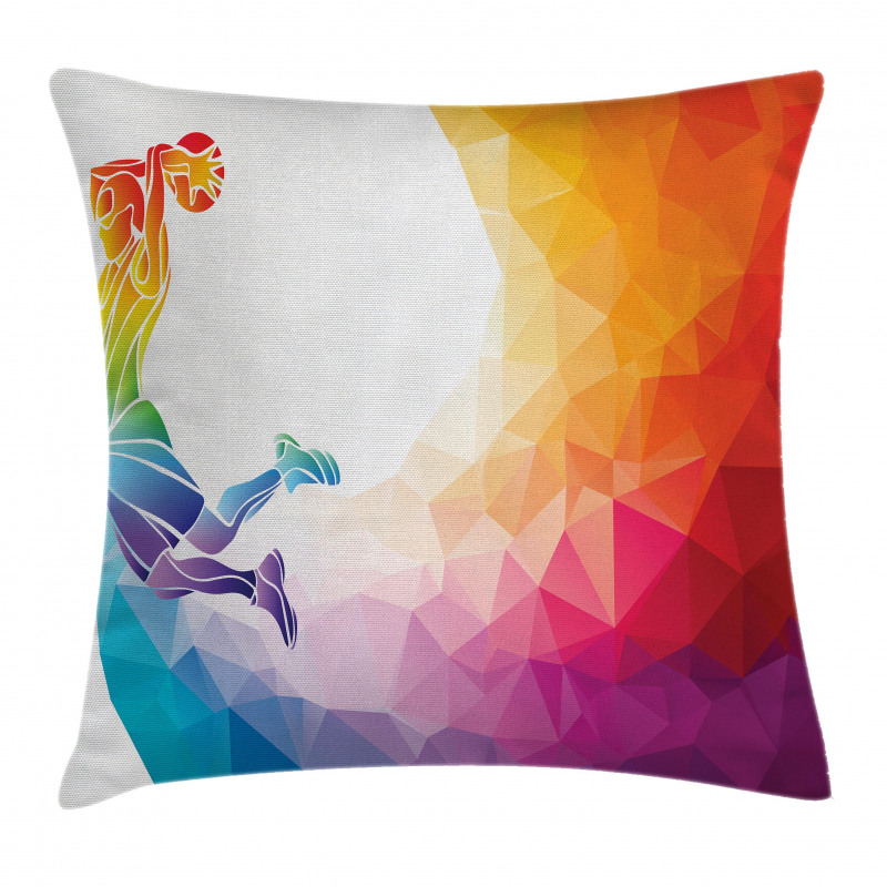 Basketball Player Jumps Pillow Cover